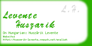 levente huszarik business card